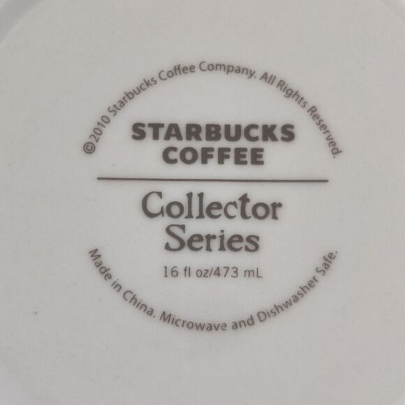 Starbucks Mug Hong Kong Vintage 2010 16 oz Orange Collector Series - Picture 7 of 11